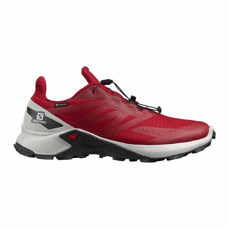 Chaussures De Trail Running Salomon Homme Rouge - Salomon SUPERCROSS BLAST GTX - France (4950-OIBYU)